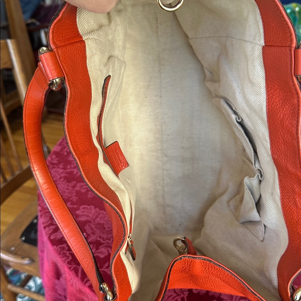 Gucci Reddish Orange Leather Soho Shoulder Bag - Picture 5 of 6